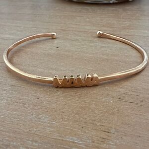 Gold Plated Mama Cuff Bracelet